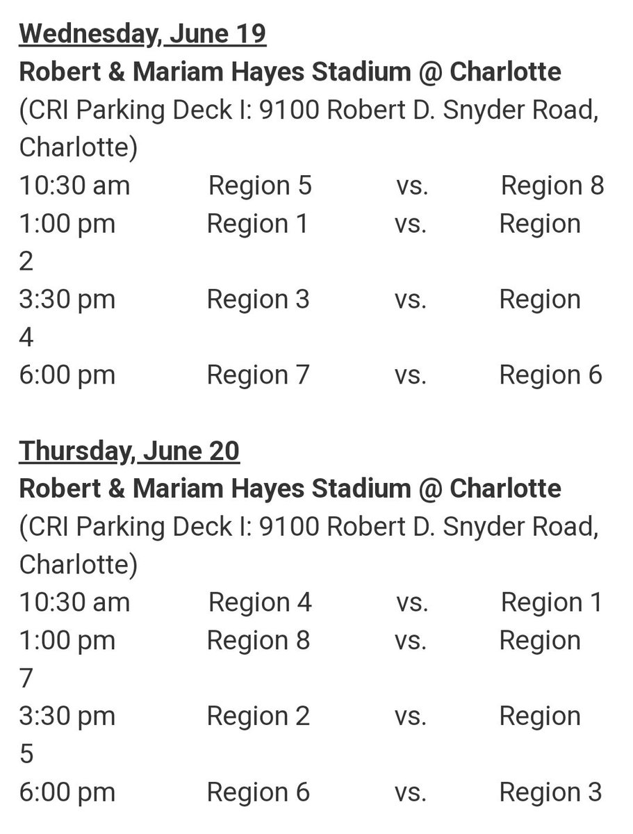 Excited to compete with Region 4 in the <a href="/StateGamesNC/">BODYARMOR State Games</a> at UNCC this week.
@C35Baseball <a href="/GCS_GraceBsbl/">Grace Christian Baseball</a>