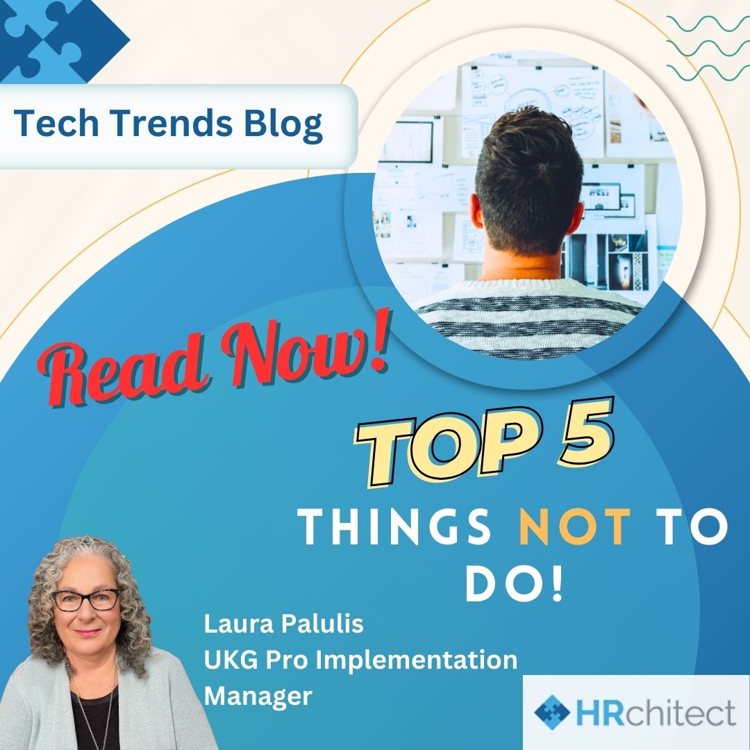 Avoid common pitfalls during your HCM system implementation. Learn from  experienced consultant, Laura Palulis her top five 'what not-to-do' lists during an HCM Implementation.

ow.ly/2ZU850SkSE4

#HCMImplementation #HRTech #HCMConsulting #HCMAdvice #HCMTips