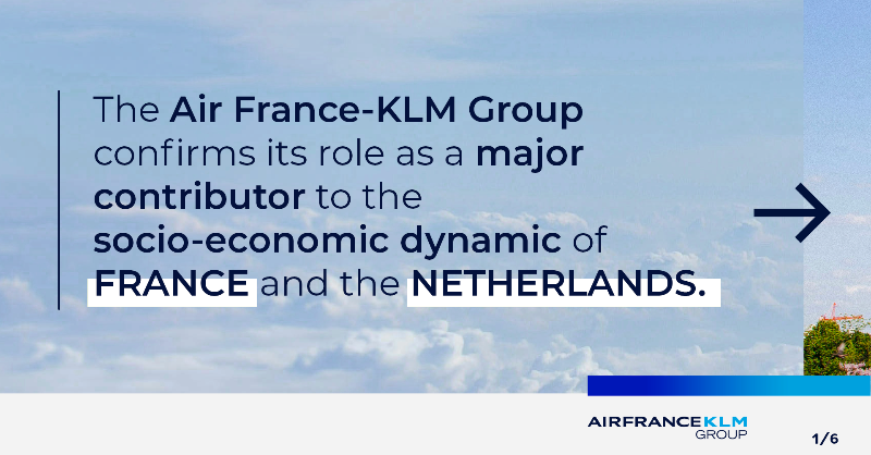 AirFranceKLM's tweet photo. Study: the #AirFranceKLM Group generates more than 70 billion euros in annual economic benefits in France and the Netherlands, and supports more than 820,000 #jobs in both countries. 
Find out more about the study led by Pr H.Castéran https://t.co/dLrrptFYq6