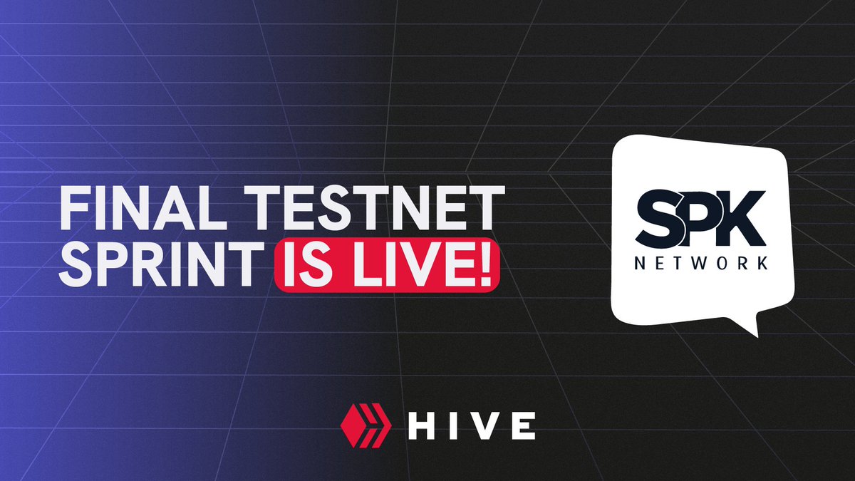 SPKweb3's tweet image. Are you ready to participate in the SPK Network Final Test Sprint? 🚀

Join this initiative and be part of the pioneering community that is using this revolutionary protocol.

SPK Network is developed on the #Hive blockchain.

👉peakd.com/hive-112019/@s…