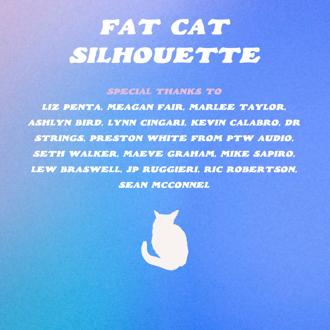 Fat Cat Silhouette could not have happened without these sweet and talented collaborators— thank you all! ❤️❤️

#FatCatSilhouette #OliverWood #NewRelease