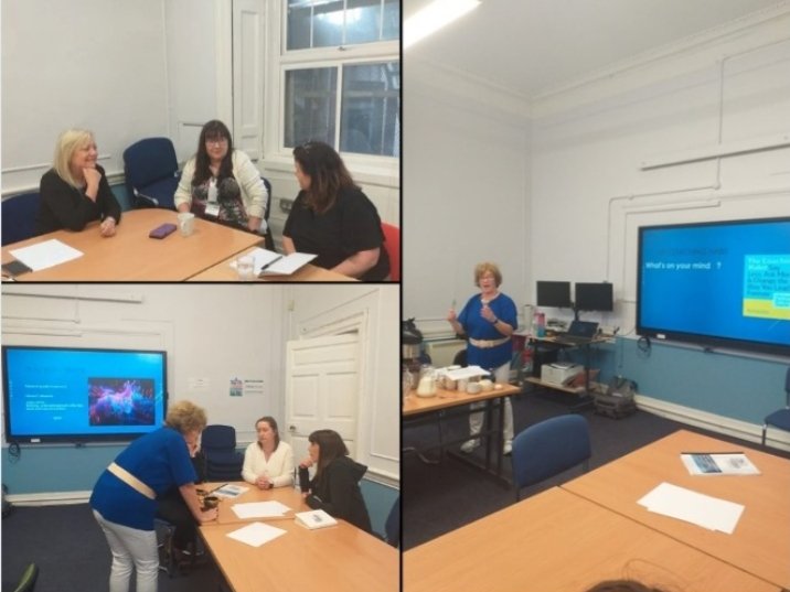 Our talented team here in the Parnell AES working hard today in their Coaching and Mentoring Course with workshop facilitator Máire. 

Our newly appointed mentors will be offering support and providing guidance to new starters joining the City of Dublin ETB network.