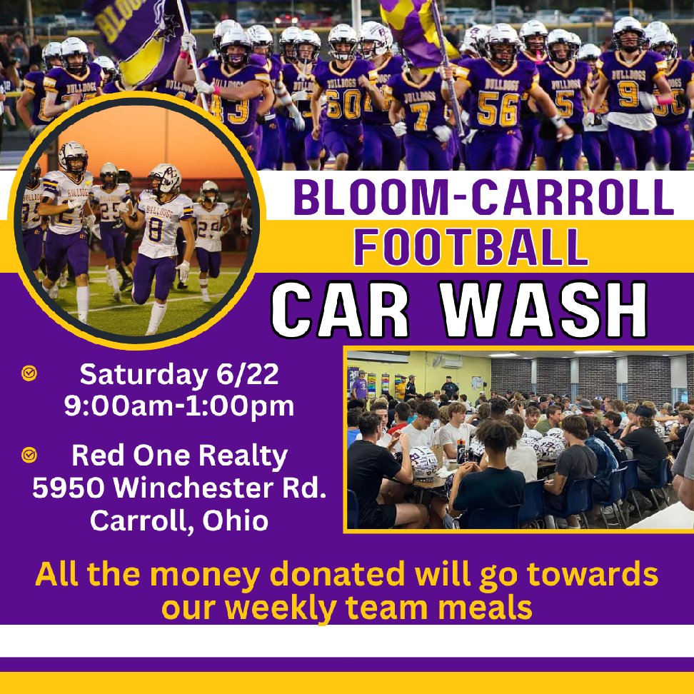 Please come out and support our football and cheer teams this Saturday from 9 am-1 pm!

All donations help to provide our Thursday "Family" team meals where we feed around 150 football players, cheerleaders, and coaches each week of our season!