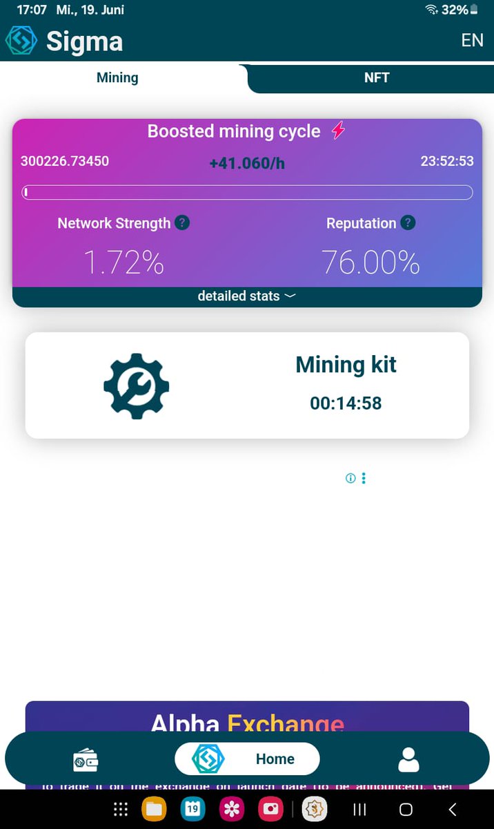 Belmondo81's tweet image. Use the code: belmondo86 when joining Sigma Network and earn an extra 5 SIGM tokens. Get started for free on the newest DeFi NFT project completely for free. Only on minesigma.com
#minesigma #sigmanetwork #alphanetwork