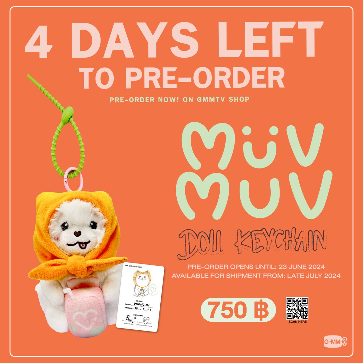 Last 4 days! If you haven't pre-ordered MUVMUV DOLL KEYCHAIN, you