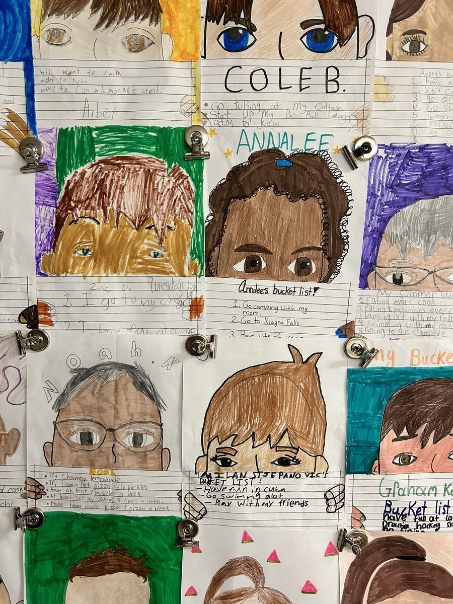 Summer Bucket List Self Portrait’s! #grade4 #artproject <a href="/BessboroughEMS/">Bessborough DriveEMS</a> <a href="/tdsb/">Toronto District School Board</a>