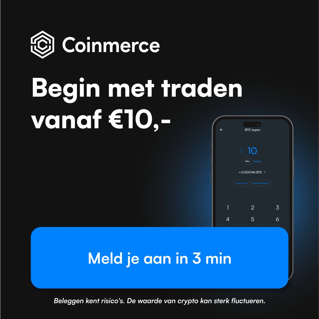 coinmerce's tweet photo. Ons makkelijke platform zorgt ervoor dat handelen in crypto's simpel en leuk is. Begin al vanaf €10,-