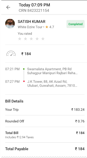 Legalised loot by OLA-  Rs. 184/- for 1 kilometer. Will the Government check such loot. More interestingly, OLA has its own rule regarding rounding off. 183.24, when rounded off becomes 184/-. That is OLA...<a href="/Olacabs/">Ola</a>