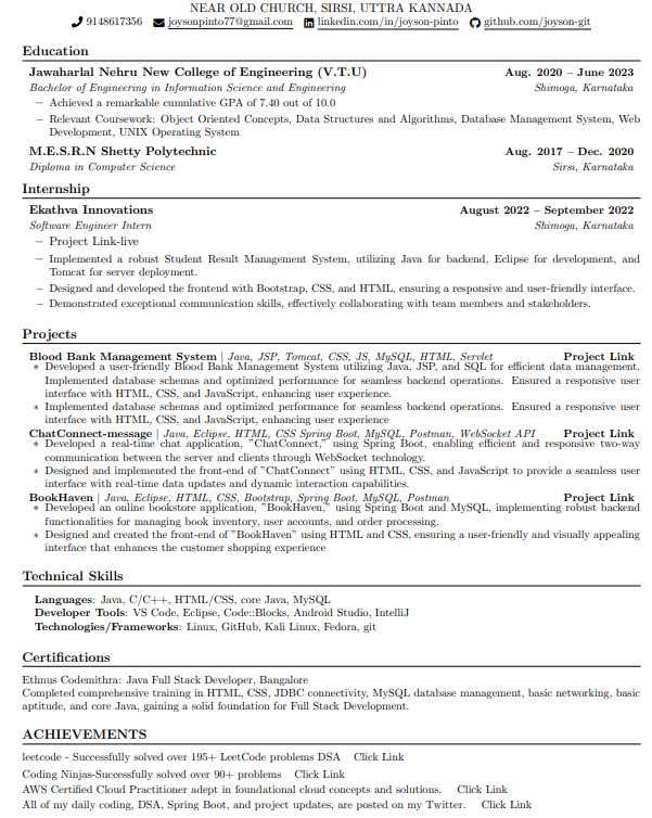Joysonpinto77's tweet photo. Hi friend, I have changed my resume. If there is anything that needs to be corrected, please guide me #CareerAdvice #JobSearch #ProfessionalGrowth #ResumeTips #JobSeekers #CVReview #ResumeUpdate #CareerDevelopment #LinkedIn #JobHunt #ProfessionalAdvice #Recruitment #jobsearching https://t.co/0y11fSTvWK