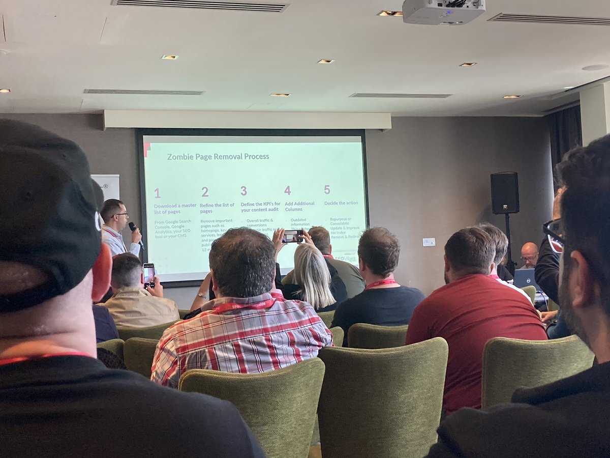 We’ve got <a href="/Declan_Clancy/">Declan Clancy</a> not talking about zombie pages and their removal <a href="/WhitePressINT/">WhitePress® Global</a> #SEOVibes #SEOVibesDublin