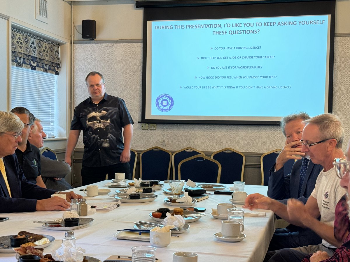 John Nicholson gave a presentation to Wealden Business Group at our breakfast networking meeting this morning - The Community Driving School CIC -  includes teaching vital workplace skills >>> more facebook.com/WealdenBusines…
