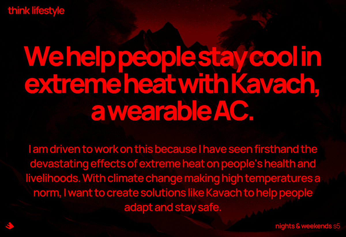 ankushky's tweet photo. Stay cool with Kavach, the wearable AC! Pre-order now at [https://t.co/03vTgZS8rS]. 
#buildspace #nightsandweekends

cc @_buildspace @_nightsweekends https://t.co/Rd4ZjnXa2t