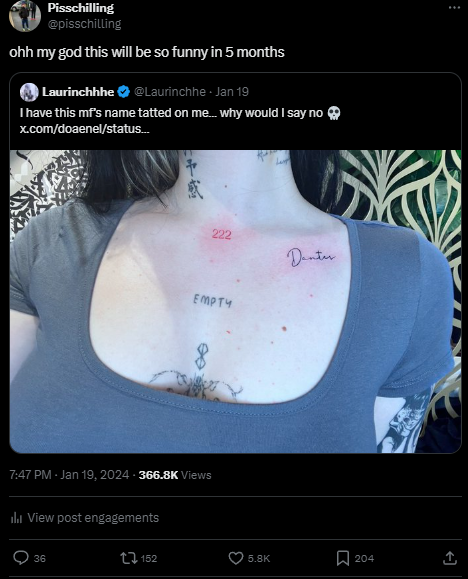pisschilling's tweet photo. LITERALLY 5 MONTHS EXACTLY ON THE DATE LMFAOOOO https://t.co/VO2kK6L1Tl