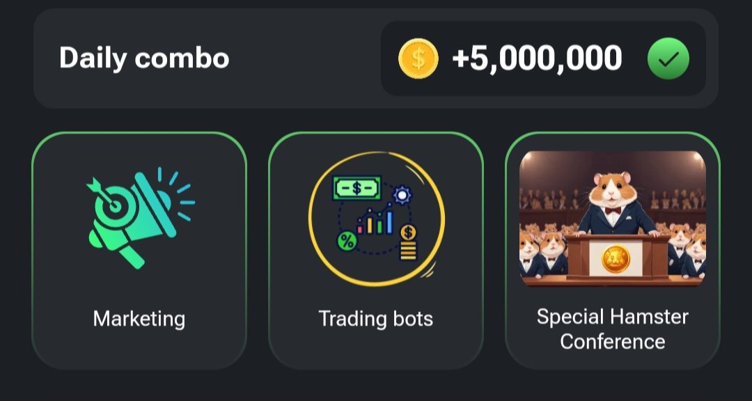Hamster kombat today combo

Make it &amp; get 5M Free Coins !!