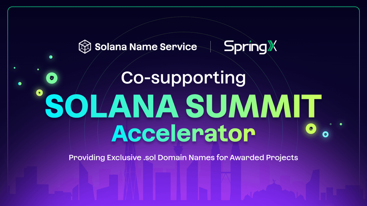 We're stoked to get the opportunity to be a part of the <a href="/SolanaSummitOrg/">Solana Summit</a> festivities with <a href="/BuidlerDAO/">BuidlerDAO</a>'s StripeX Accelerator Program

Good luck to all the applicants &amp; a proactive congrats to those admitted! 🔥

We'll be gifting all admitted projects an exclusive .sol domain of