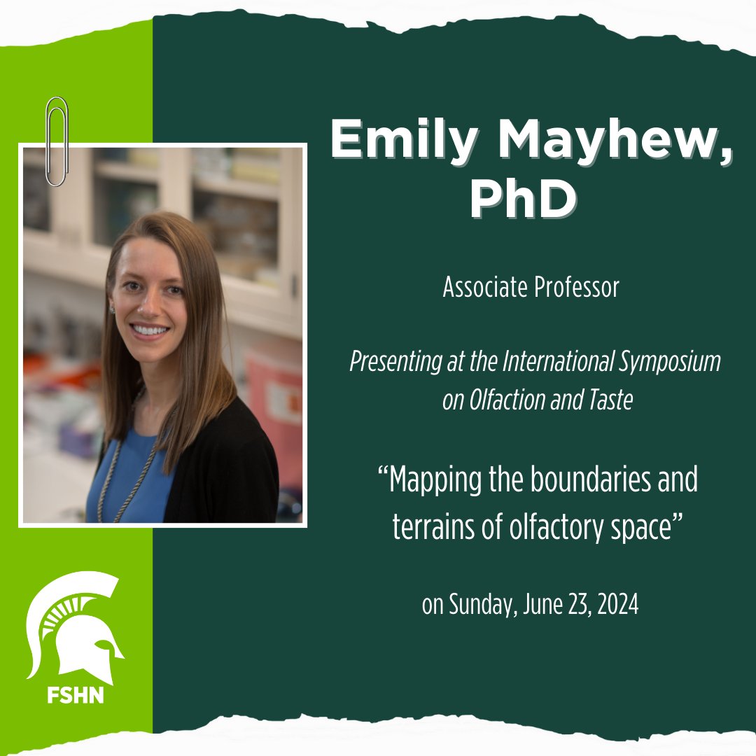 Dr. Emily Mayhew is presenting “Mapping the boundaries and terrains of olfactory space” at the International Symposium on Olfaction and Taste on June 23, 2024. This summer is full of faculty &amp; student conference presentations, so keep an eye out for more! #AcademicLife #Research