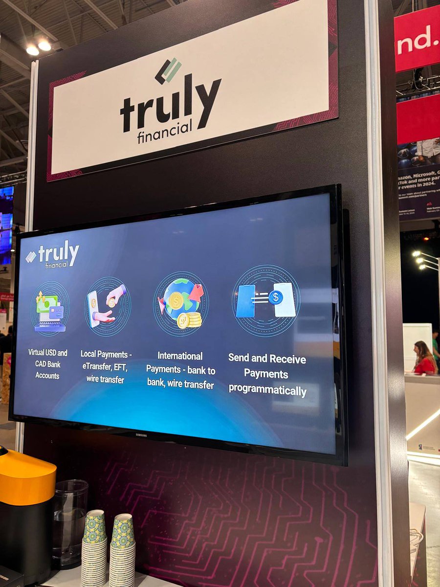 Come meet us at Booth hashtag#E252, Ontario Pavilion at Collision today, anytime between 9 a.m. to 5 p.m., or email us at collision@trulyfinancial.com to meet us any day.

#TrulyFinancial #Fintech #CollisionConference #BankingWithoutBorders #TrulyGlobal