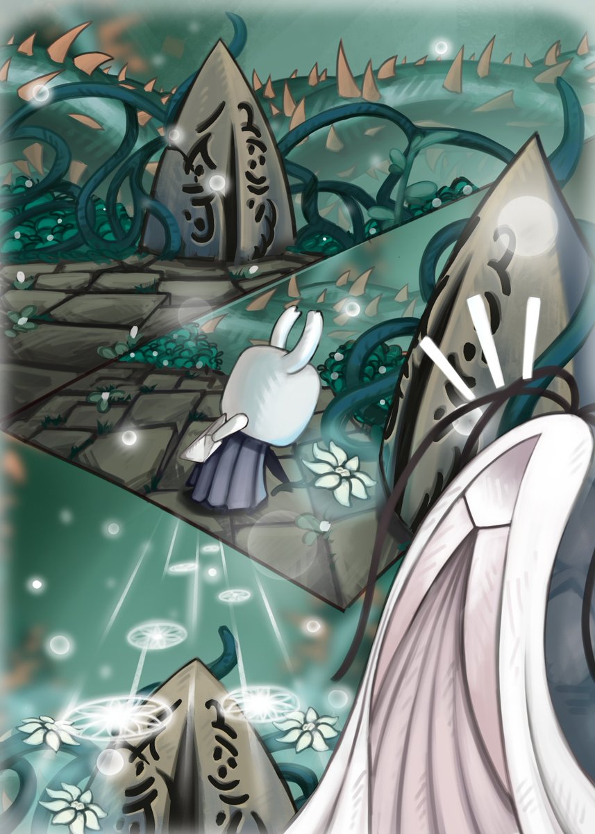 VialDry's tweet photo. Old comic I made for a contest [1/4] 
#HollowKnight https://t.co/XW3INkbEzZ