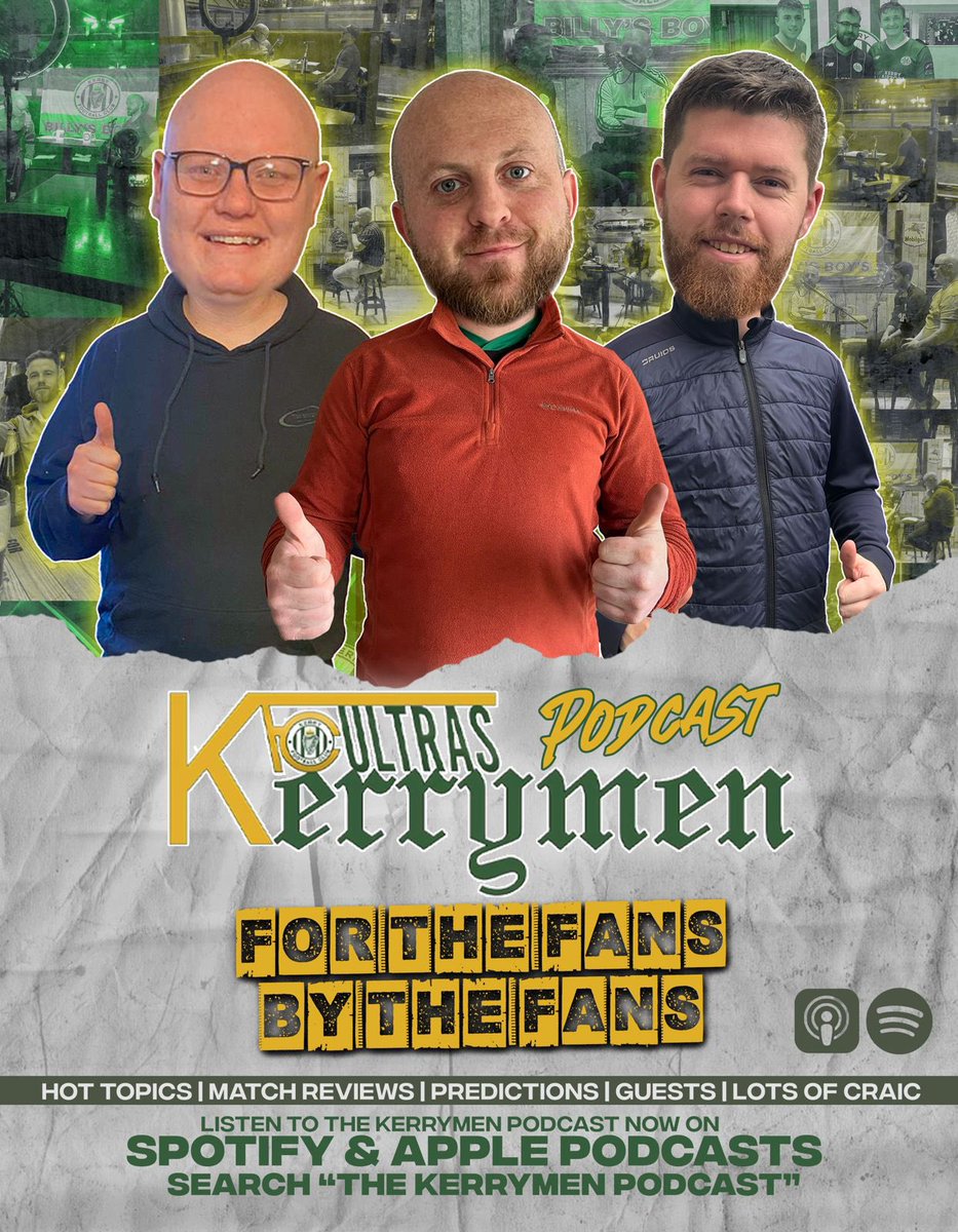 thekerrymenpod's tweet photo. The Kerrymen Podcast is 1 year old..This day last year we uploaded our very first episode..38 episodes later we’re still going strong..Thanks to everyone who listens and interacts with us on here and up in Mounthawk Park..We’ll see ye in Turners Cross on Monday #upthelads https://t.co/watQsuroY4