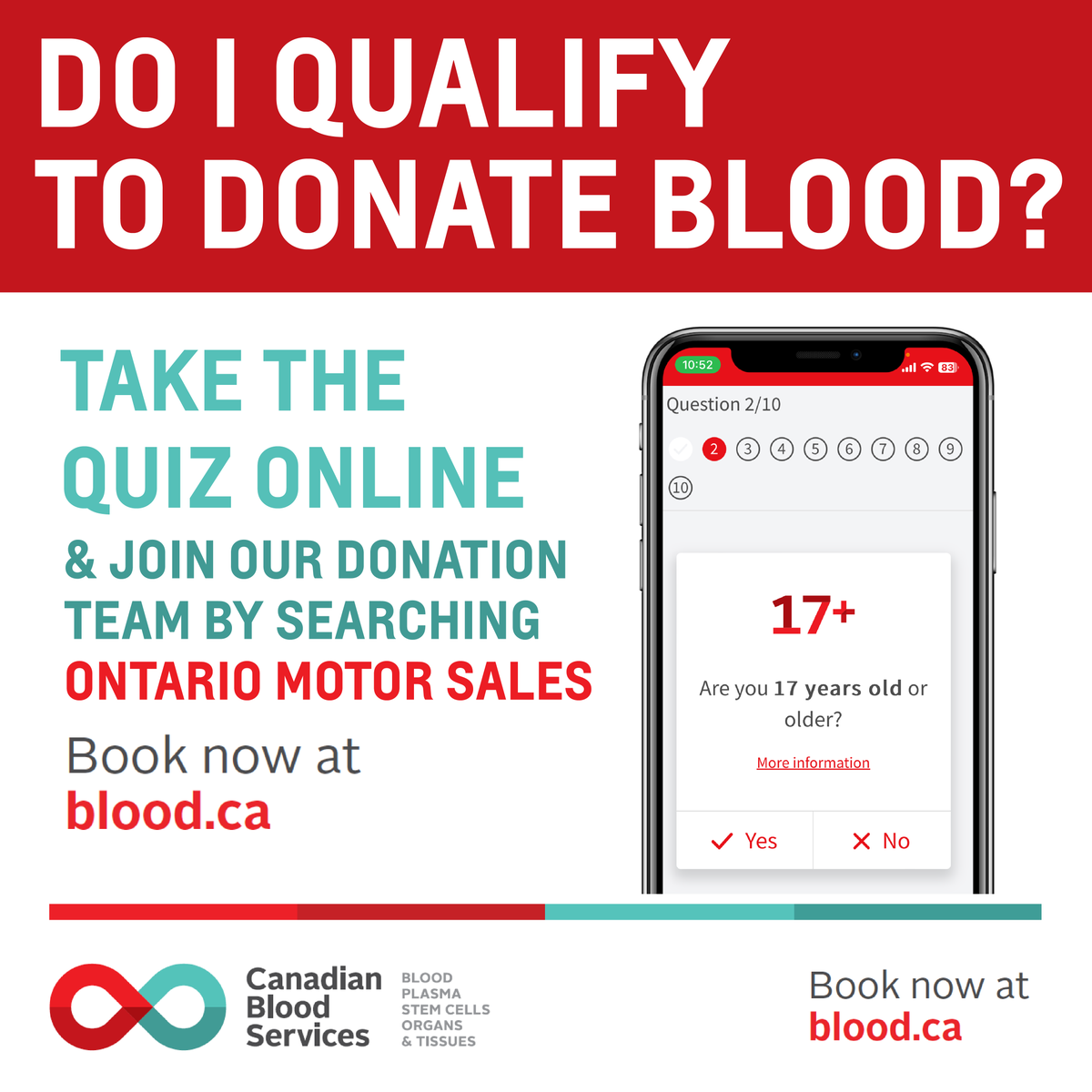 Curious if you qualify to donate blood? Do the online quiz here ontariomotorsales.com/donate-blood-o…