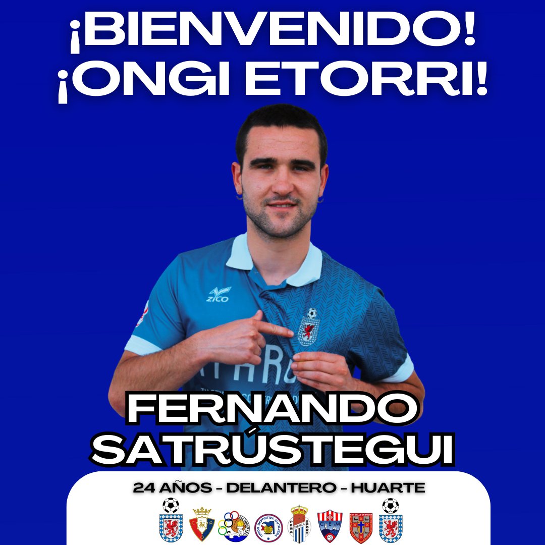𝗙𝗜𝗖𝗛𝗔𝗝𝗘 💥 | Fernando Satrústegui vuelve a casa para apuntalar la delantera. 

🔙🏠 El goleador regresa al Nuevo Areta tras una dilatada carrera en el fútbol navarro contando con experiencia en Segunda RFEF.

👋 ¡Bienvenido a tu casa, <a href="/Fersatrus10/">Satrus🔟</a>!

#BienvenidoSatrus