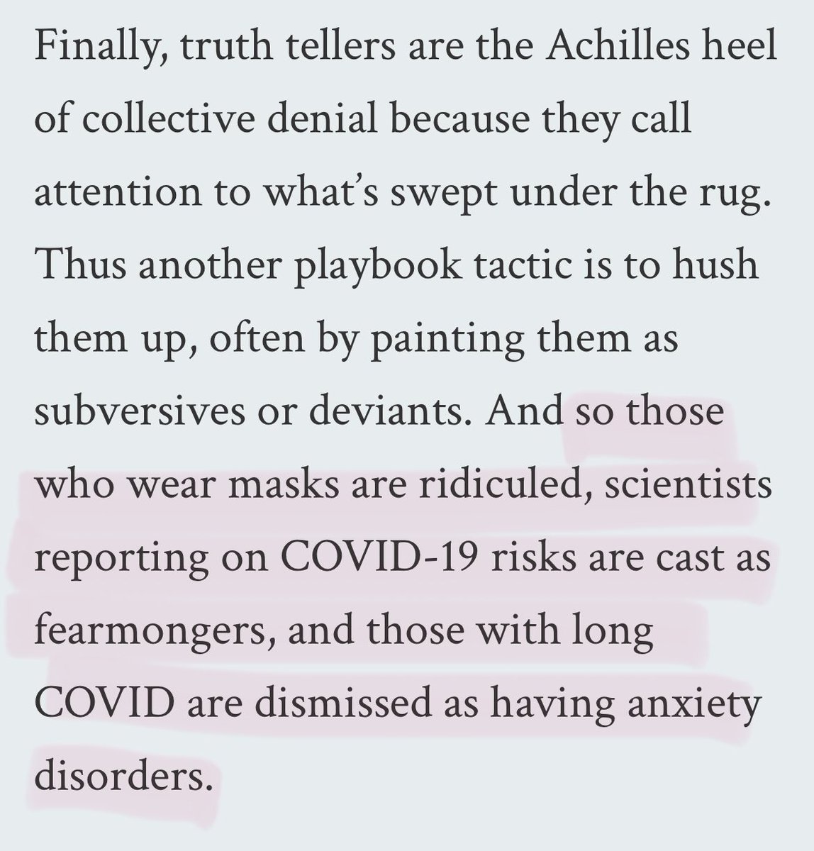 chantz_y's tweet image. This is by far one of the best articles I've read over the past 4+ years of this ongoing pandemic. An essential read! Our collective denialism as a species is killing us 

Thanks to @coopermarianne &amp;amp; @DrMaximVoronov 🙏