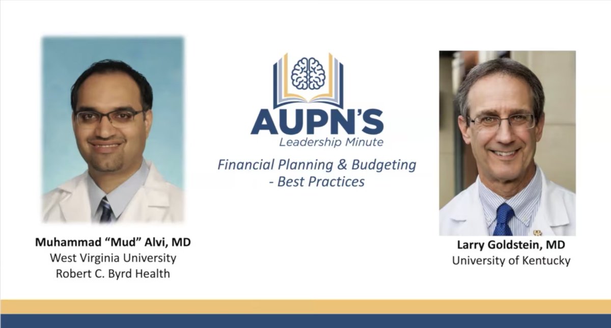 Don't miss this new Leadership Minute episode! <a href="/LBGoldsteinMD/">Larry Goldstein, MD</a> joined moderator <a href="/wvstrokedoc/">Mud Alvi</a> to share best practices you can apply for financial planning and budgeting for your #neurology department. 
vimeo.com/951627429  
@wvumedicine <a href="/NeuroUky/">UKentucky Neurology Residency</a>