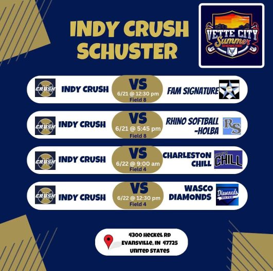 Schedule for this weekend!