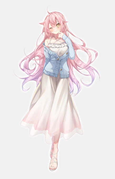 本日0時頃、立ち絵素材『甘凪トウカ』の私服差分が出ます!