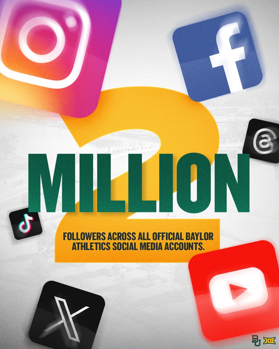 BaylorAthletics's tweet photo. Thank you for following our story, #BaylorFamily ✍️

Let's keep climbing 📈

#SicEm https://t.co/Sjx9u7PNnn