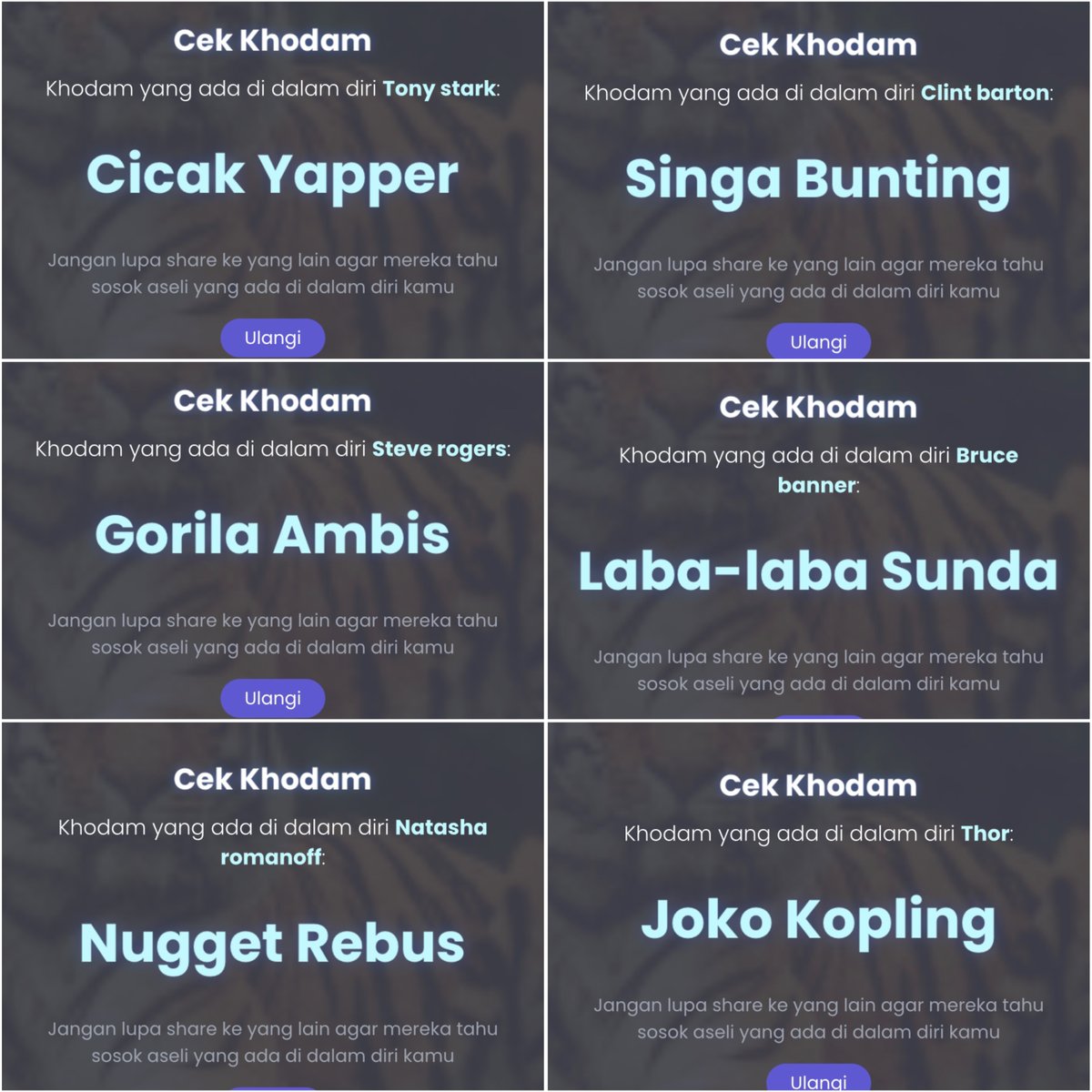 Marv! Khodam avengers og 6🔥