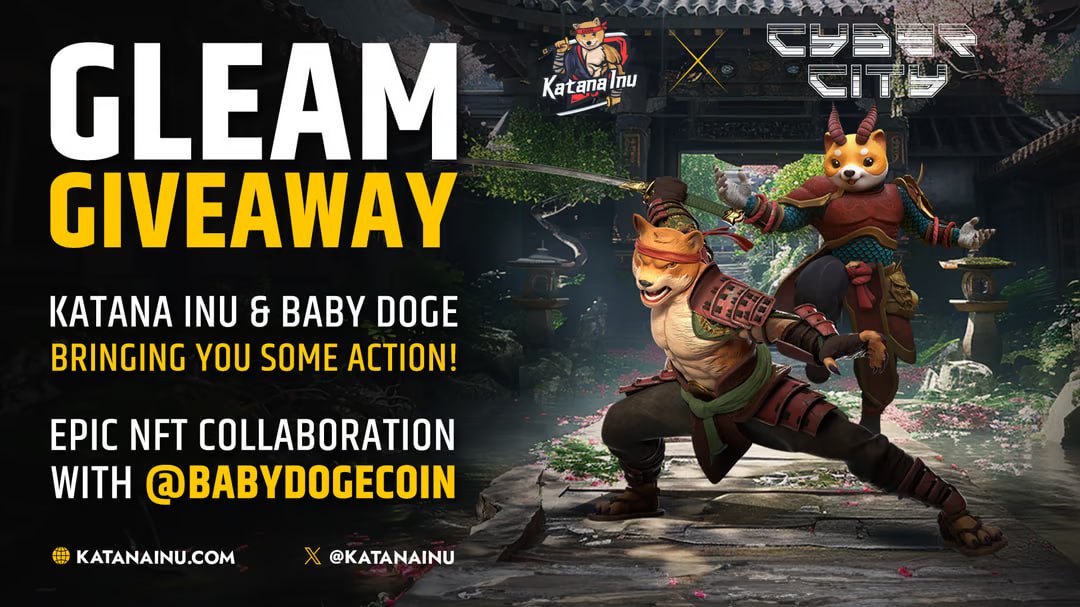 Greetings, Cyberians!

We are excited to announce a new Gleam-campaign with Katana INU 🐶🥷

This is a great opportunity to take advantage of the limited edition 50 WL to access this unique collection!
Link: gleam.io/GqdQf/-katana-…