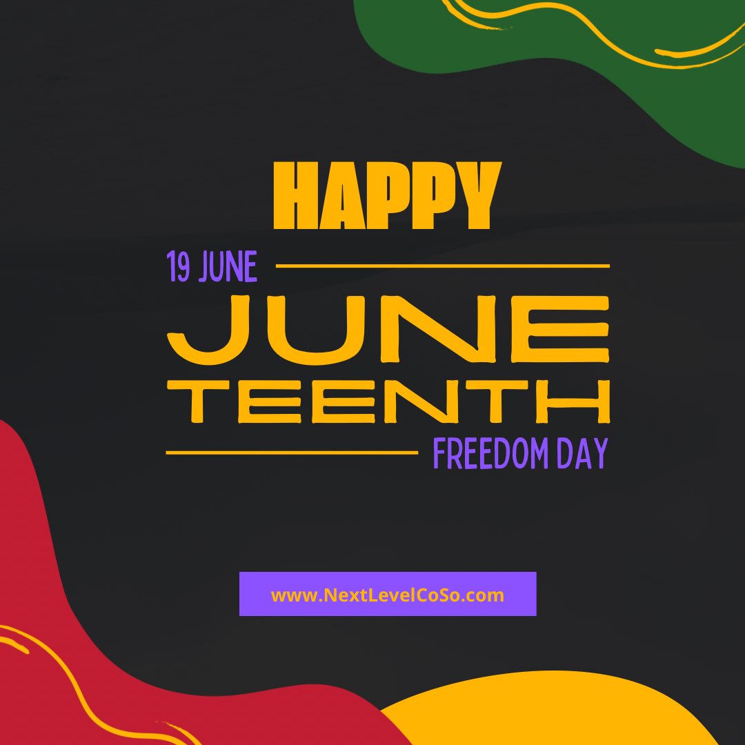 Happy Juneteenth! It’s important to not only feel free but to actually be free. As we recognize Freedom Day, let’s self-reflect on what it means to be free, and what we need to be free from. Break free from thoughts and actions that hold others and even ourselves back!