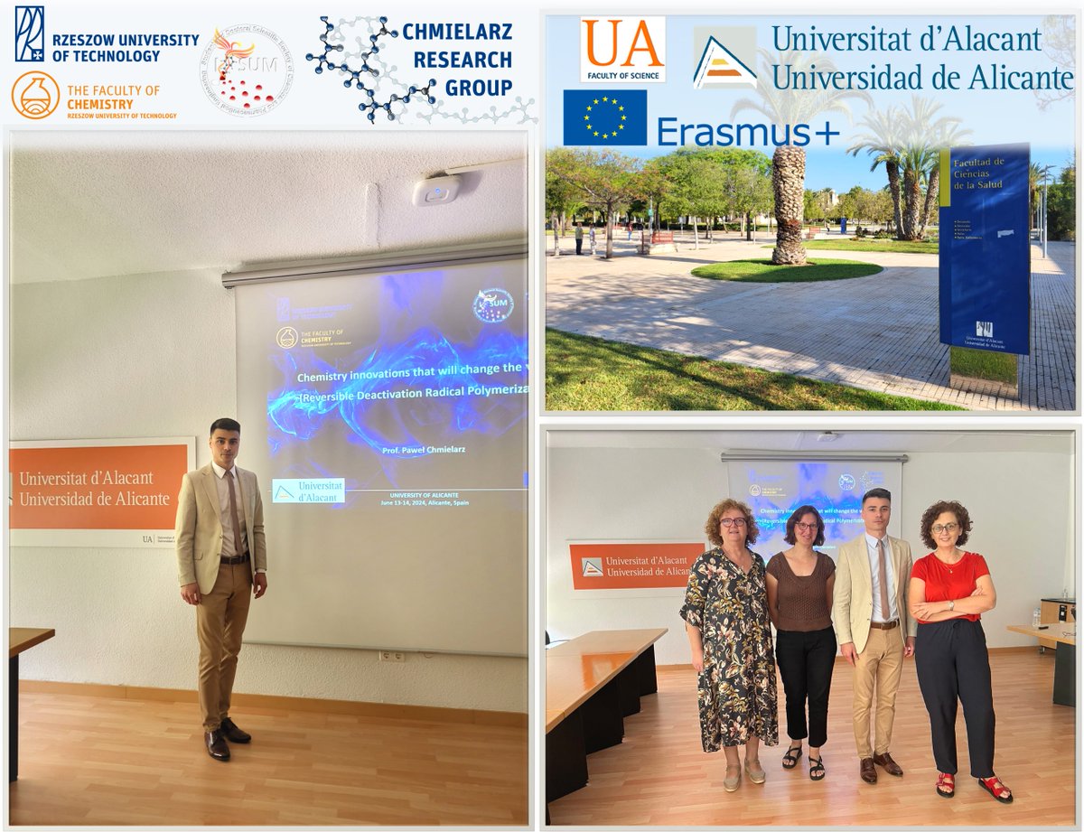 The head of <a href="/Chmielarz_Group/">Chmielarz Research Group</a> is intensively developing <a href="/Chmielarz_Group/">Chmielarz Research Group</a> scientific cooperation around the world🤝❗️Prof. <a href="/Pawel_Chmielarz/">Paweł Chmielarz</a> was a guest of Prof. @MARIADE78521683 and Prof. <a href="/LilloRodenas/">Maria Angeles Lillo-Rodenas</a> at the <a href="/Ciencias_UA/">CienciasUA</a> <a href="/UA_Universidad/">Universidad de Alicante UA</a> 🧪🇪🇸 as a part of <a href="/EUErasmusPlus/">Erasmus+</a> STA👇