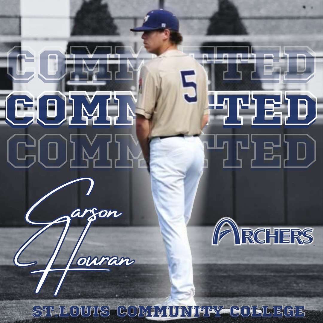 HouranCarson's tweet image. Excited to announce I will be spending the next 2 years at St. Louis Community College! Thankyou to coaches and family for getting me to this point. Go Archers!
@STLCC_Archers @STLCCBaseball @Holt_IndiansBSB @Post_313_BB @MOLegionBall