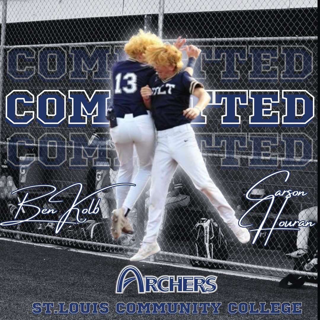 HouranCarson's tweet image. Excited to announce I will be spending the next 2 years at St. Louis Community College! Thankyou to coaches and family for getting me to this point. Go Archers!
@STLCC_Archers @STLCCBaseball @Holt_IndiansBSB @Post_313_BB @MOLegionBall