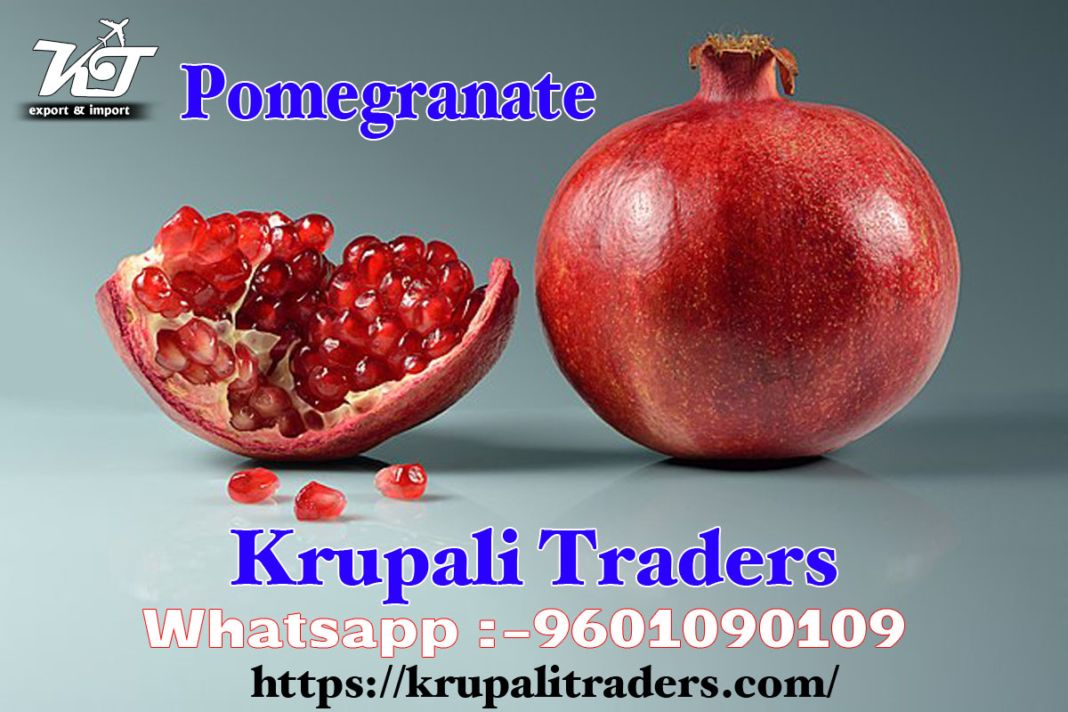 Hello,  Friends 
We have huge variety ofFresh Fruits Pomegranate ,  
My company name Krupali TRaders india
My company website krupalitraders.com
email ID krupalitraderss@gmail.com
WhatsApp and Calling.  +91 9601090109
(Do not hesitate to call ask for any query and update)
