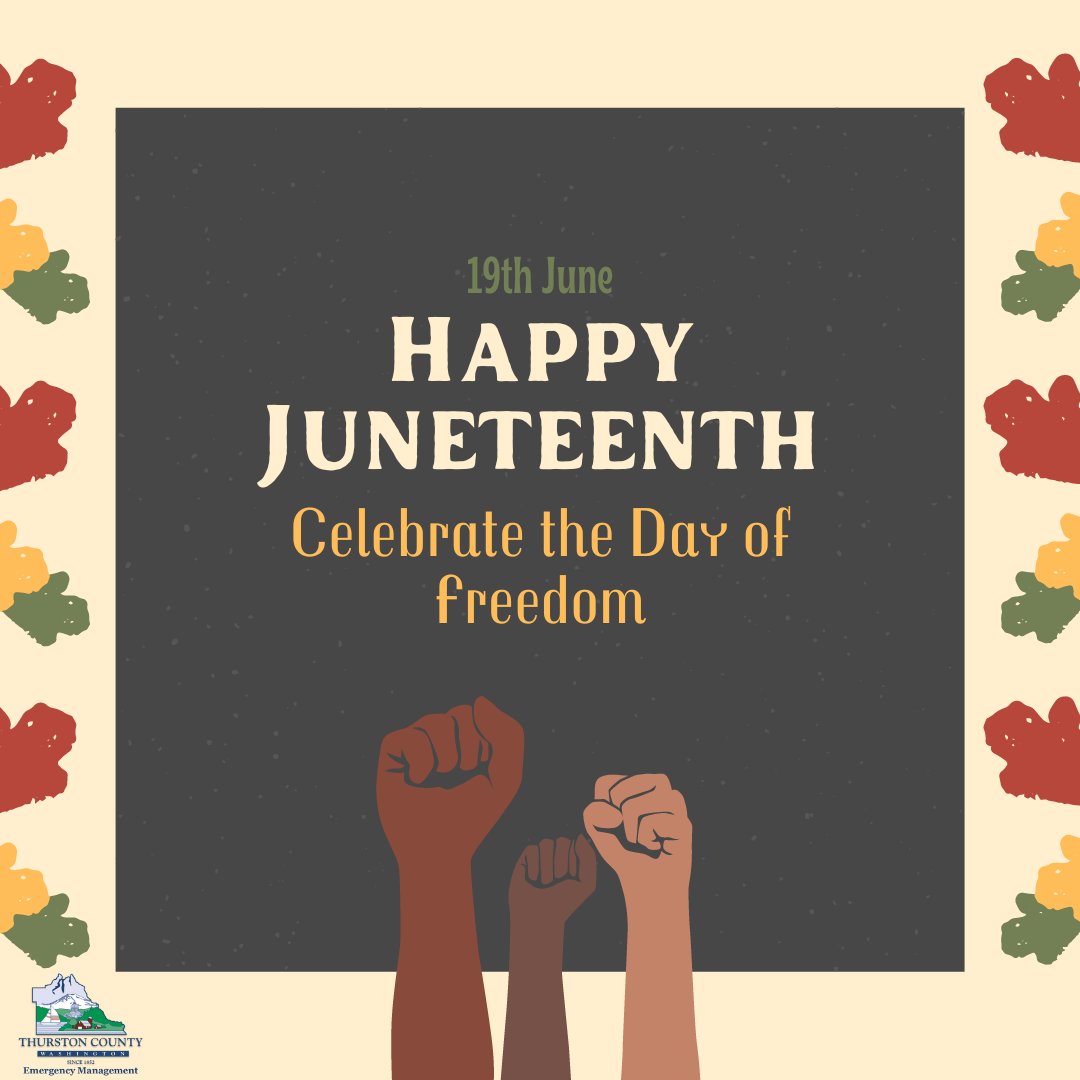 Happy Juneteenth! Today we celebrate the freedom of African Americans from slavery.