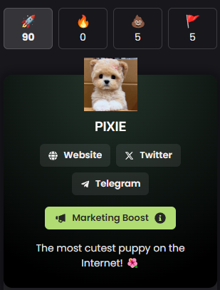 sol_pixie_'s tweet photo. HELP US GET MORE ROCKETS 🚀
WE ARE #24 IN DEX TRENDING, LET JEETS OUT AND WE ARE READY TO GO ON ATH🌺 https://t.co/XbnxDsdD7Q