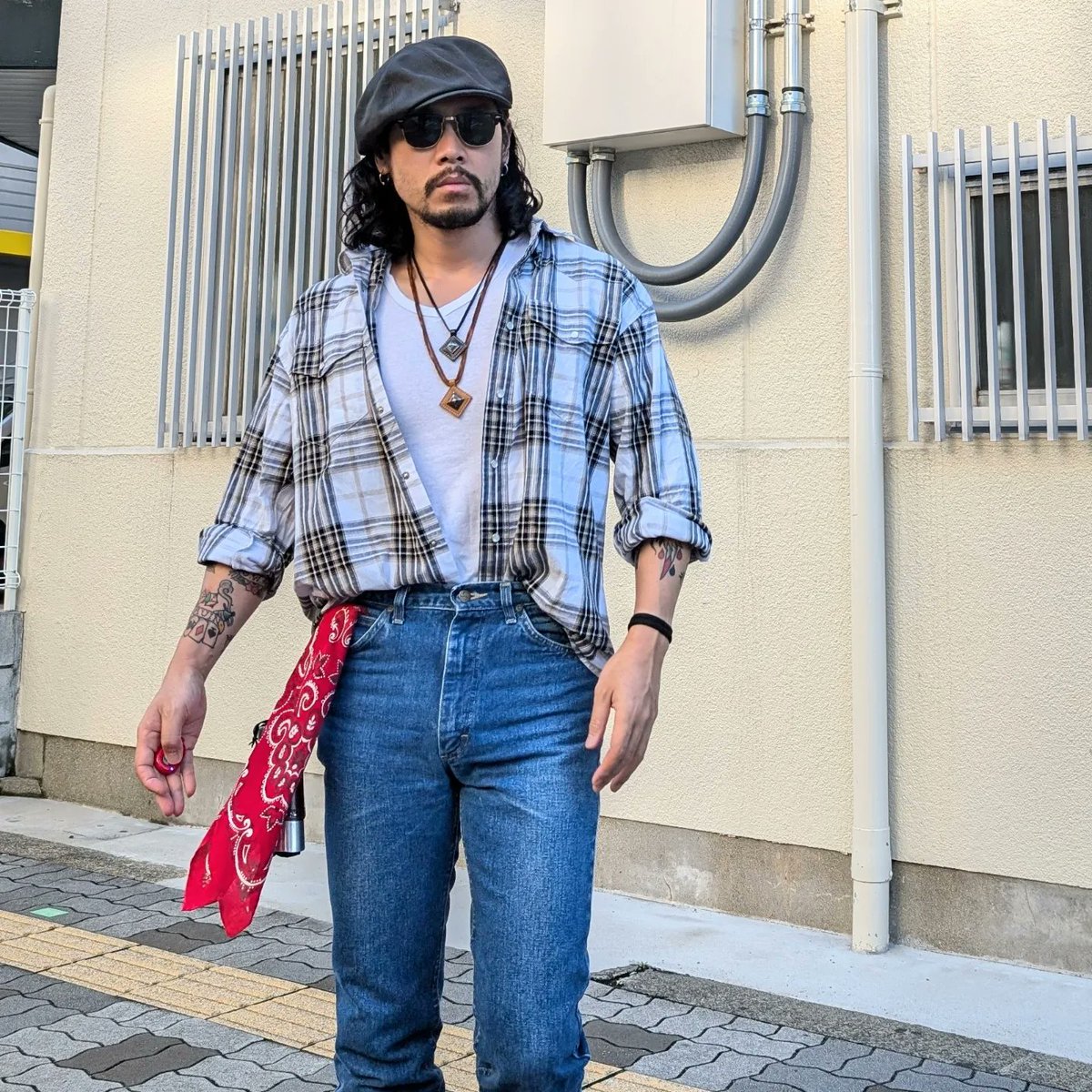 本日のコーデ #lオワッテルキャスケット #hanes 70's #vintagewrangler