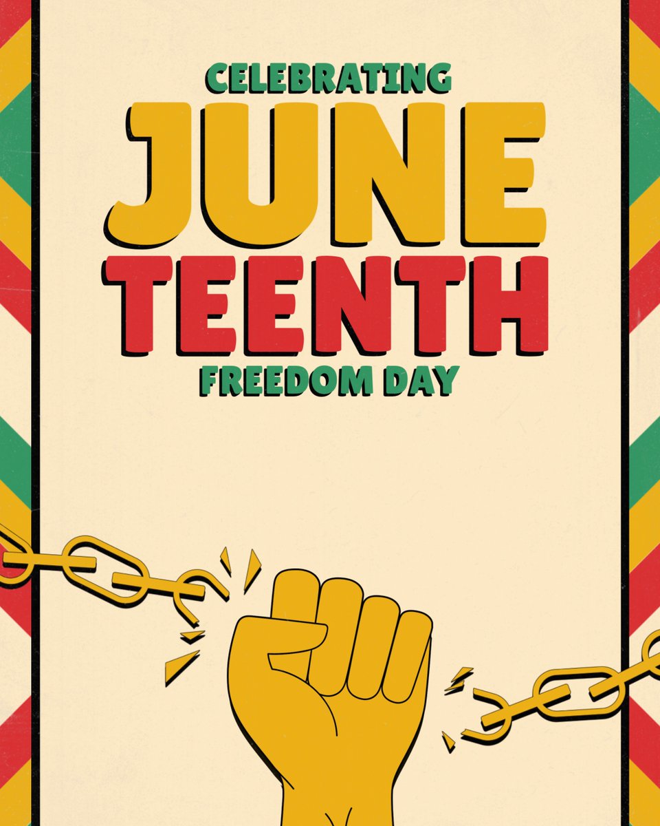 Happy Juneteenth! Today, we celebrate freedom, resilience, and the enduring fight for equality.