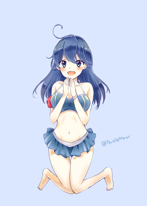 #めちゃくちゃ暑いから水着の絵でTLを埋めよう 潮ちゃ!!!