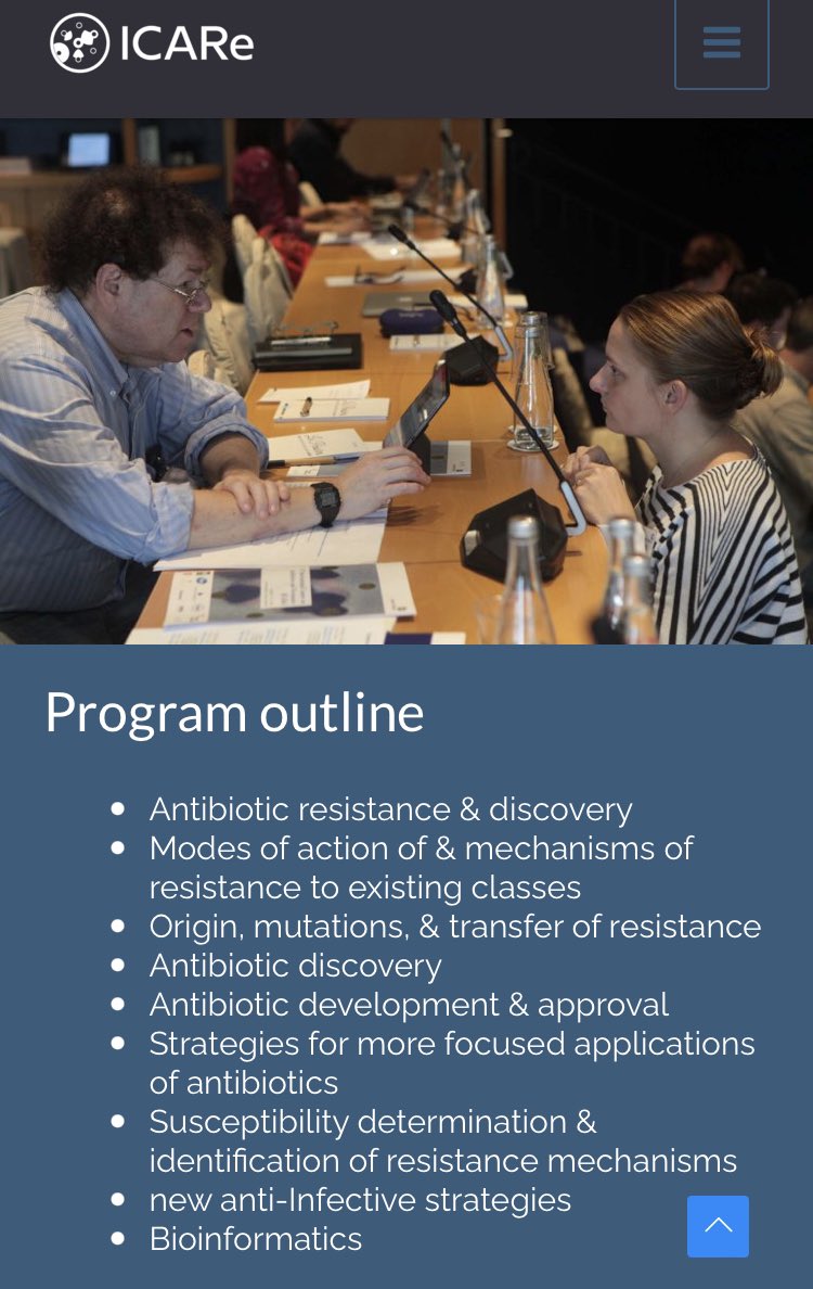 Registration for the 2024 (Oct 19-27) ICARe course icarecourse.org is open until July 28. Be 1 of 40 selected participants and join Patrice Courvalin, <a href="/Faecal_flora/">Michael Gilmore</a>, Heinz Moser and 30+ experts on #AMR and #drugdiscovery for a full week in #Annecy 
icarecourse.org