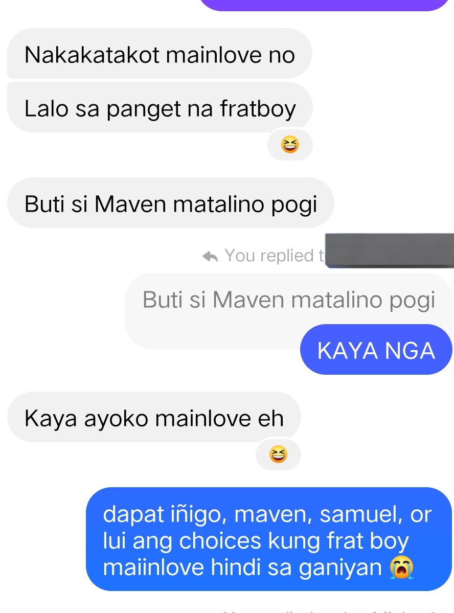 laslofgdl's tweet photo. HAHAHA kilala nga pala ng boy bestfriend ko si maven kasi nagbasa nga pala siya ng game series. 7 years na kaming magkaibigan tapos this year ko lang nalaman na nagbasa siya game series https://t.co/dhtynzs1Lv