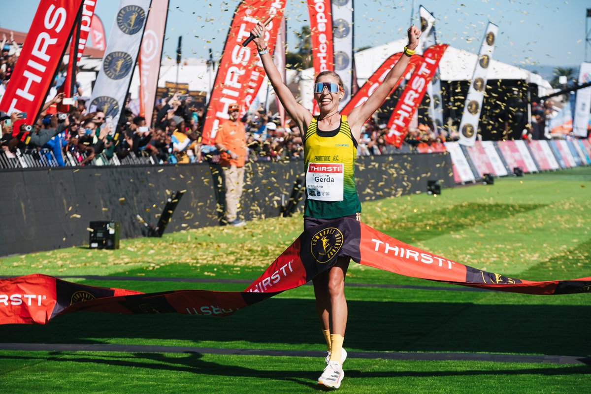 ComradesRace's tweet photo. Our #WCW goes to Gerda Steyn 🖤💛

#TheUltimateHumanRace https://t.co/yRwDv4pdOf