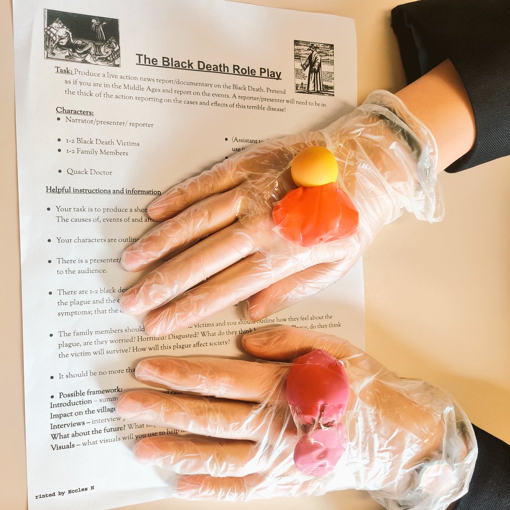 Black Death role plays for Year 7... Included some homemade buboes &amp; according to one of the audience 'they were repulsive!'...