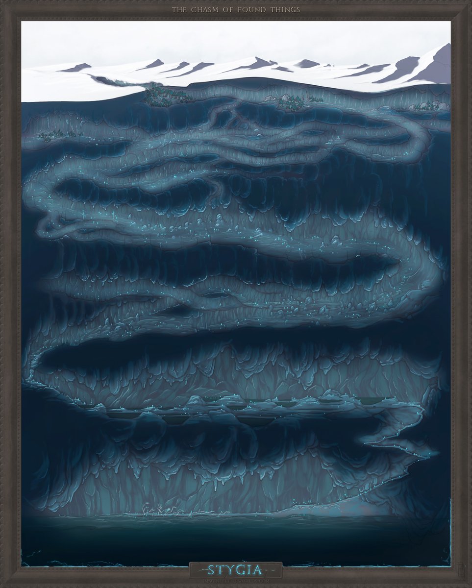 John Stevenson (@jstevensonart) on Twitter photo The Chasm of Found Things, beneath the frozen wastes of Stygia, 5th level of the Nine Hells, done for
<a href="/ArcanumWorlds/">Arcanum Worlds</a> The Chasm of Found Things, beneath the frozen wastes of Stygia, 5th level of the Nine Hells, done for
<a href="/ArcanumWorlds/">Arcanum Worlds</a>