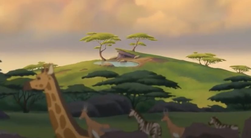 Mxmmyl1oness's tweet photo. *Sara smiles as the two lionesses lay down to have a pleasant and endearing chat with one another. She glances back at her den.*

“Of course! 😊 My family and I live next door to Pride Rock, over there! It may look small but my mate and our little cubs love it very much! 🥰” https://t.co/lTA9kHuh74