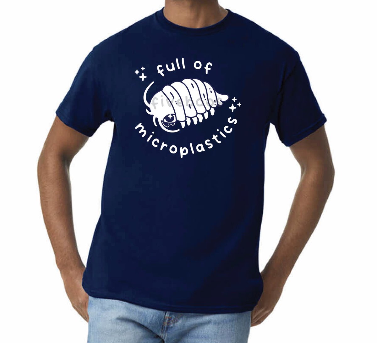 I was reading an article about isopods and it mentioned how even at their depth they still eat microplastics so I made the dumbest sh!irt design ever would anyone except me want this