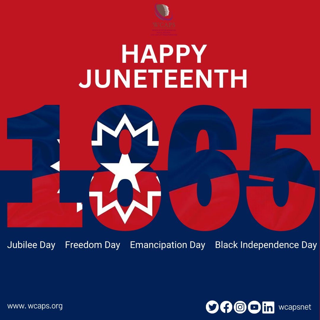 Juneteenth, now a national federal holiday, is an African American (Black American) ethnic-cultural celebration marking the full emancipation of enslaved people across the United States. 

What is Juneteenth, and why is it important? ow.ly/LQXp50SlKtx

#WCAPS #Juneteenth